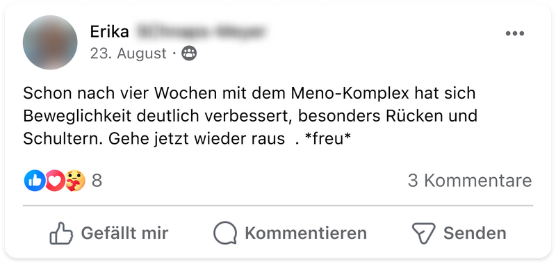 Facebook meno gelenkschmerzen erika