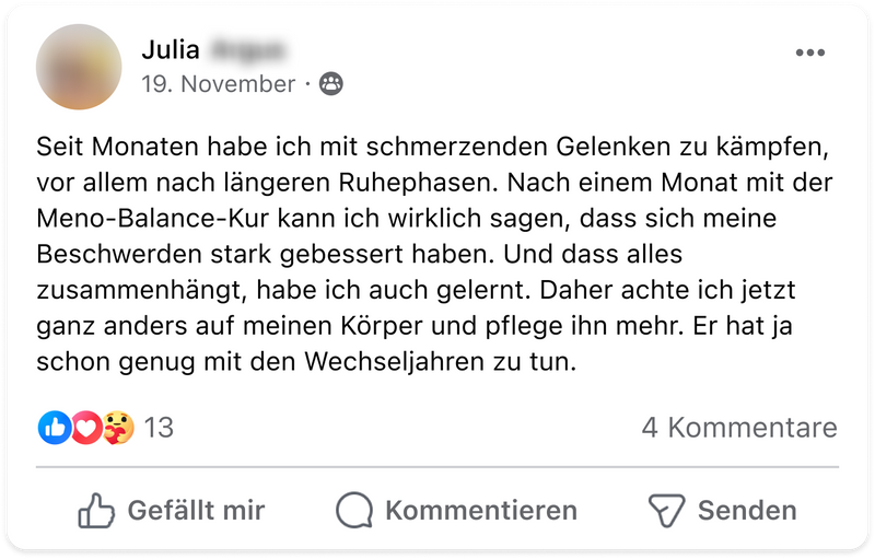 Facebook meno gelenkschmerzen julia