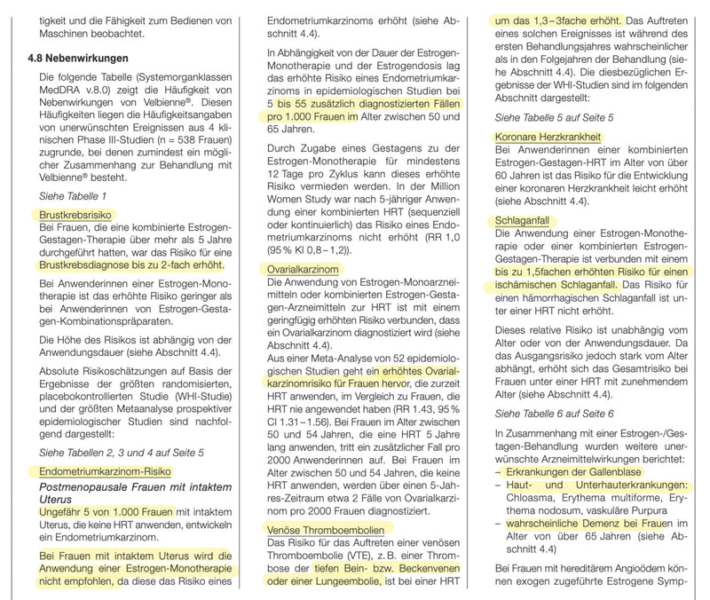 Hormontherapie nebenwirkungen