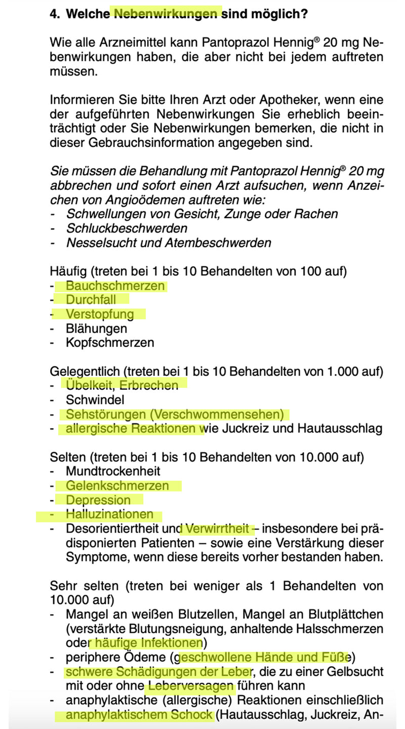 Magnesium komplex sodbrennen beipackzettel markiert