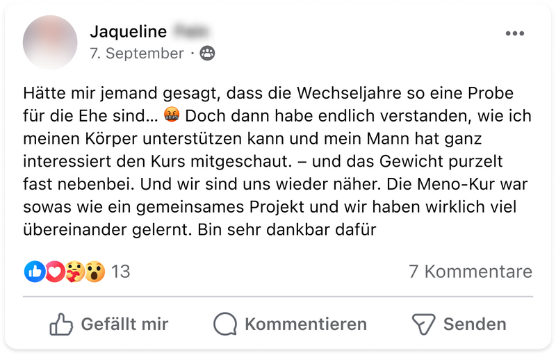 Meno abnehmen facebook jaqueline